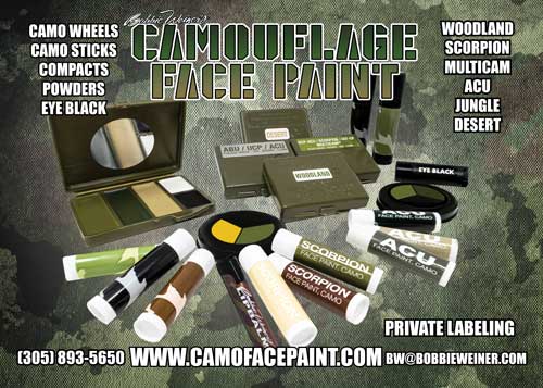 Camouflage 3 ACU Face Paint Sticks by Bobbie Weiner 
