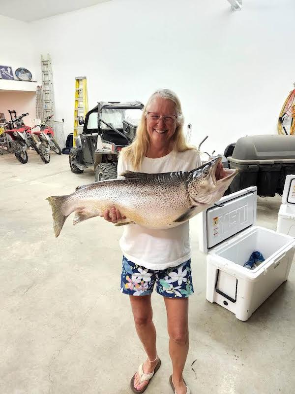 0 Mom Catches New Biggest Tiger Trout, Topping Son’s Record
